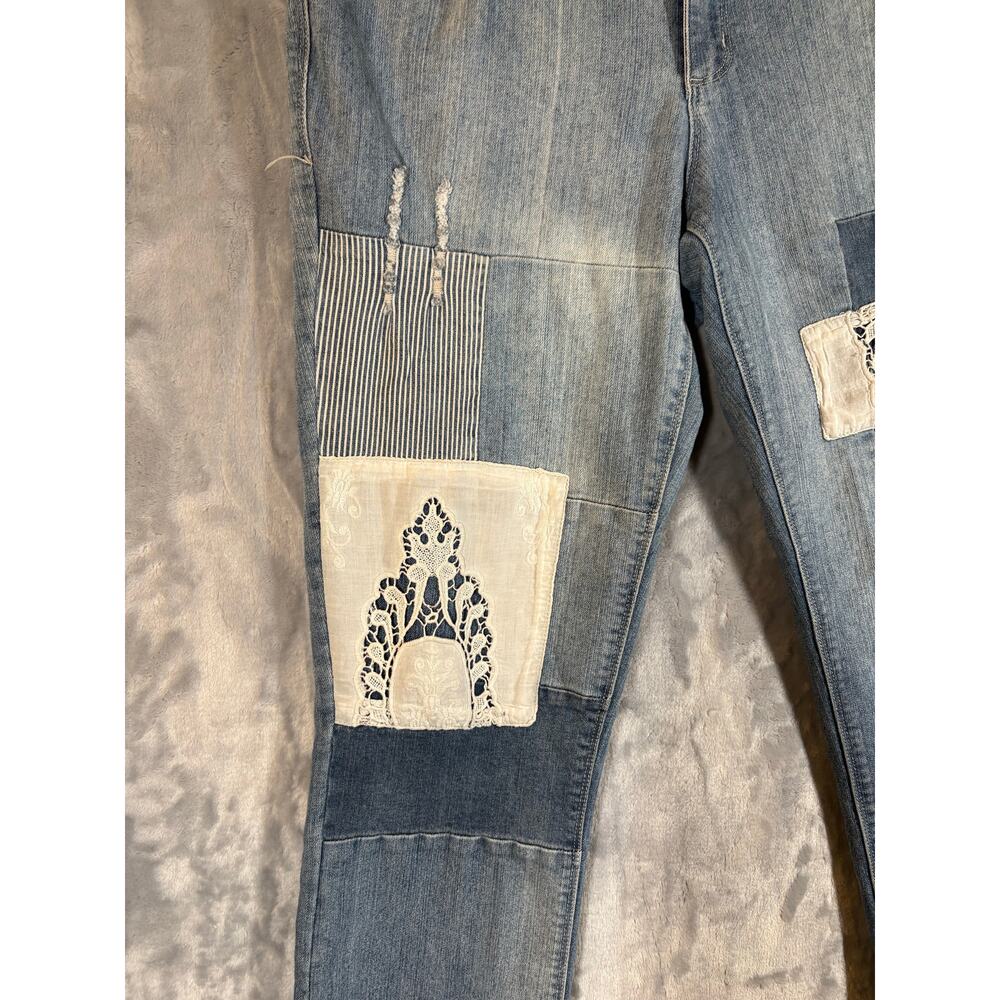 Democracy Ab Solution Cropped Patchwork Straight … - image 5